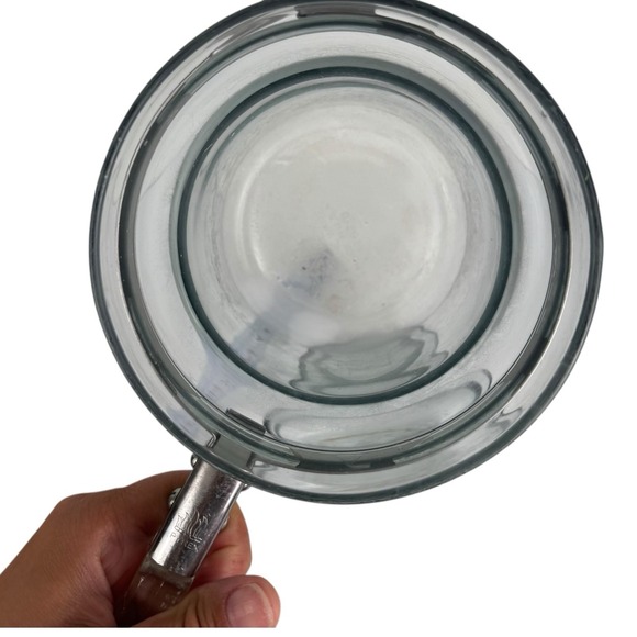 Vintage PYREX FLAMEWARE 1.5 qt. Luxe Blue-Tint Glass Double Boiler E72Q - Picture 6 of 9